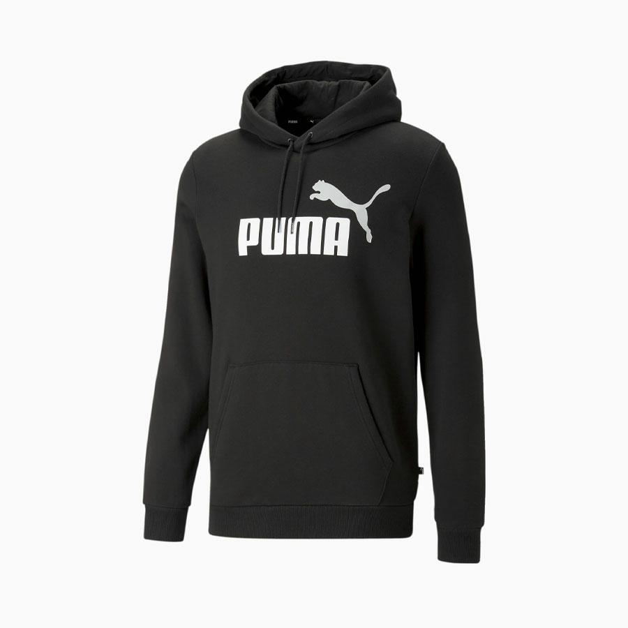 ESS+ 2 COL BIG LOGO HOODI PUMA BLACK-PUMA WHIT