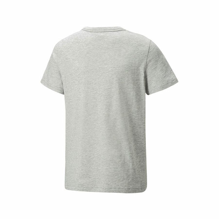 BOYS ESS+ 2 COL LOGO TEE LIGHT GREY HEATHER