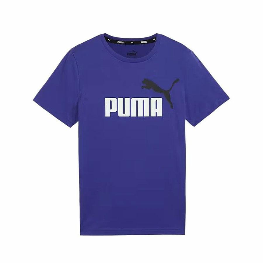 BOYS ESS+ 2 COL LOGO TEE BLUE