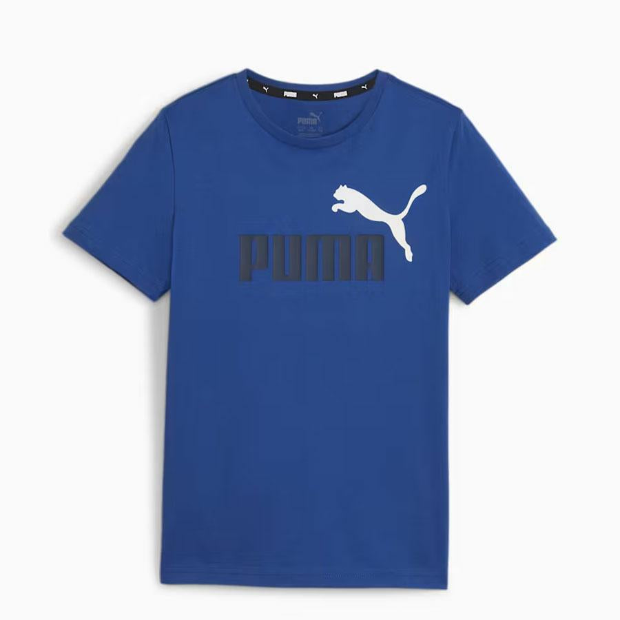 BOYS ESS+ 2 COL LOGO TEE COBALT GLAZE