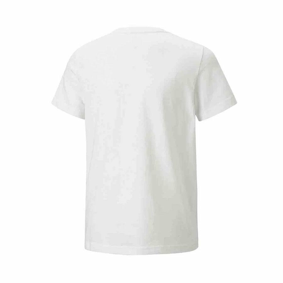 BOYS ESS+ 2 COL LOGO TEE PUMA WHITE-DESERT