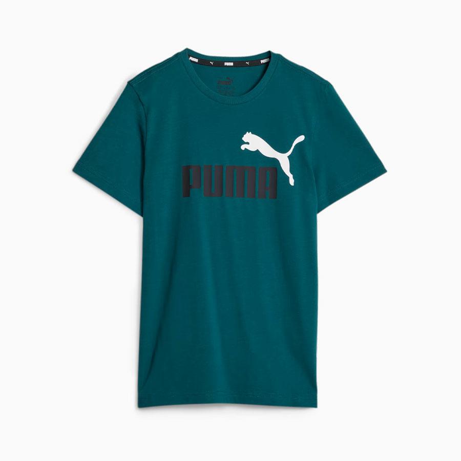BOYS ESS+ 2 COL LOGO TEE MALACHITE
