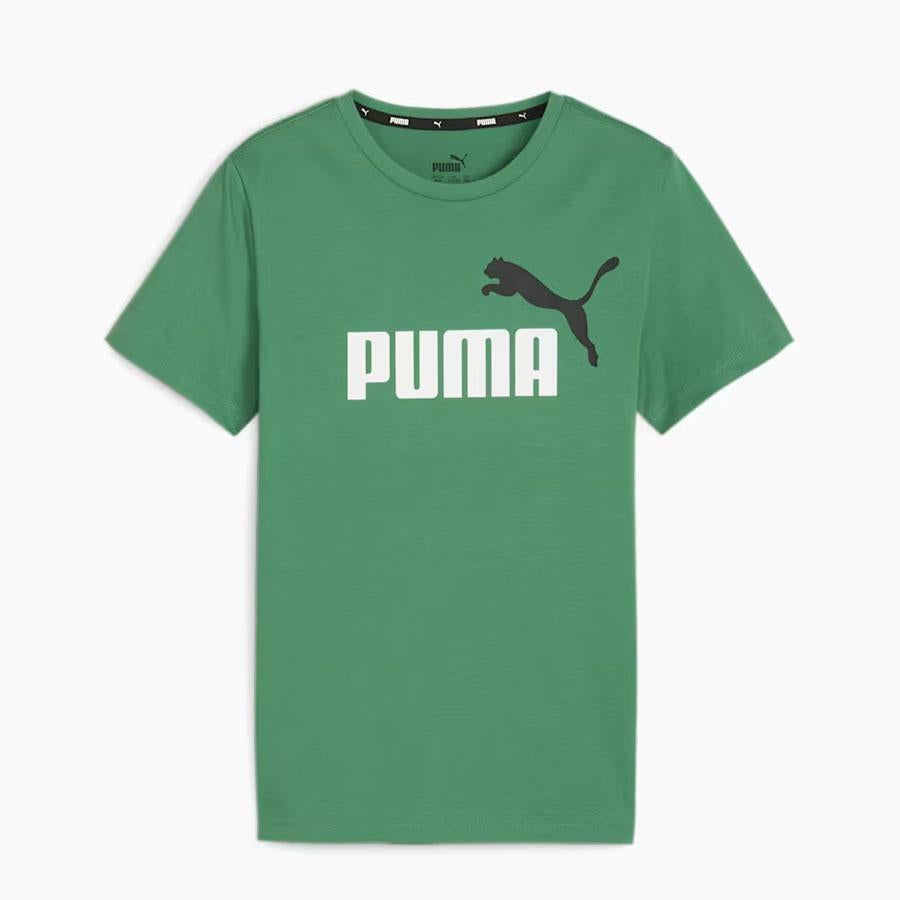 BOYS ESS+ 2 COL LOGO TEE ARCHIVE GREEN
