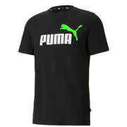 BOYS ESS+ 2 COL LOGO TEE PUMA BLACK-GREEN FLA
