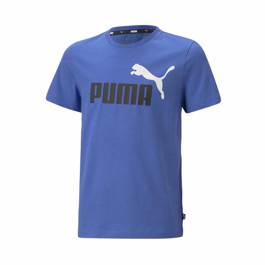 BOYS ESS+ 2 COL LOGO TEE ROYAL SAPPHIRE
