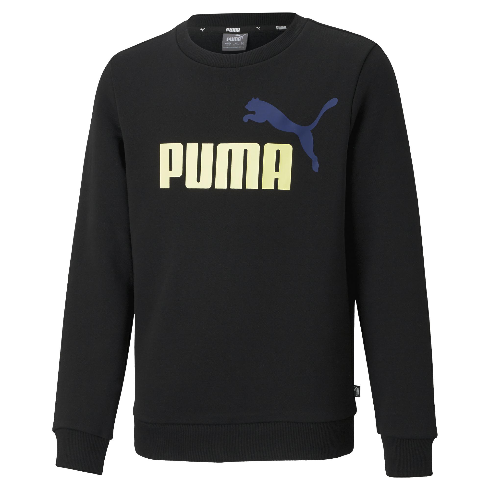 BOYS ESS+ 2 COL BIG LOGO PUMA BLACK