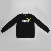 BOYS ESS+ 2 COL BIG LOGO PUMA BLACK-LEMON
