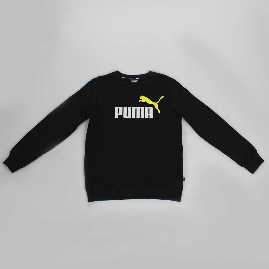 BOYS ESS+ 2 COL BIG LOGO PUMA BLACK-LEMON