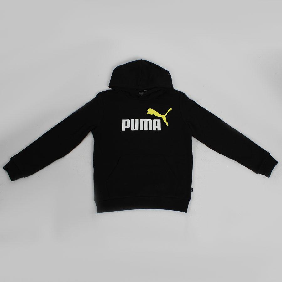BOYS ESS+ 2 COL BIG LOGO PUMA BLACK-LEMON