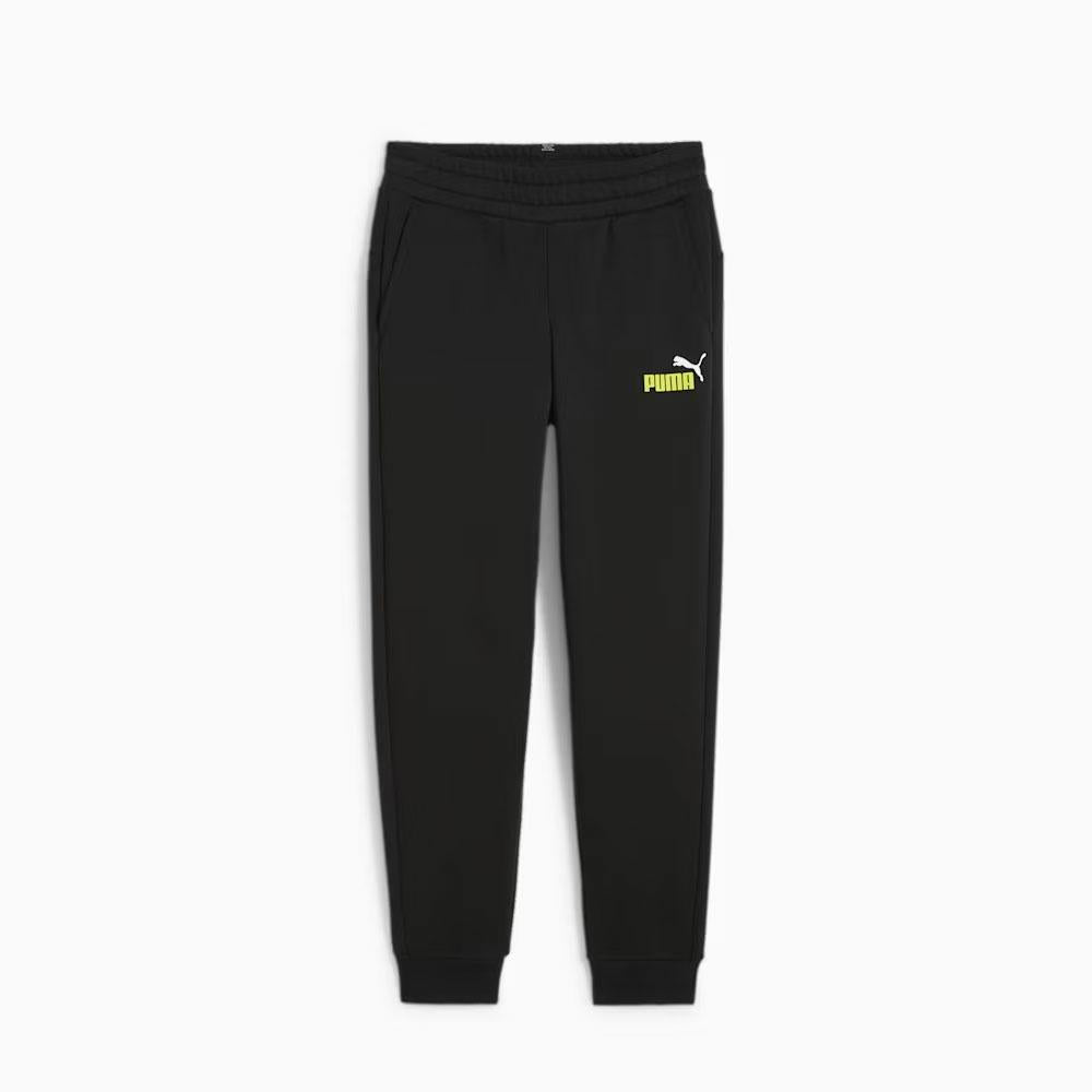 BOYS ESS+ 2 COL LOGO PANT PUMA BLACK-LIME SHEE