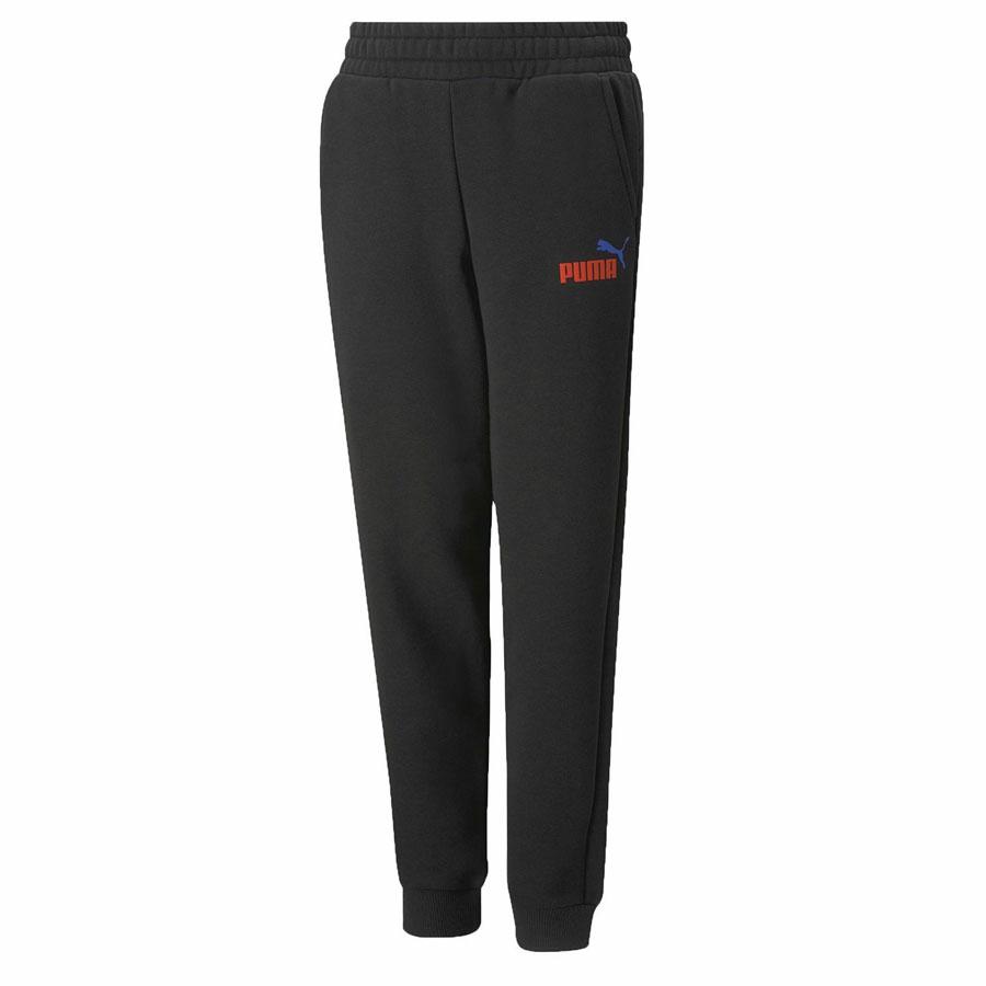 BOYS ESS+ 2 COL LOGO PANT PUMA BLACK-WARM EART