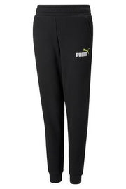 BOYS ESS+ 2 COL LOGO PANT PUMA BLACK-LEMON