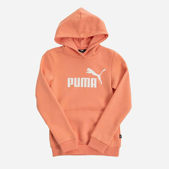 GIRLS ESS LOGO HOODIE TR PEACH PINK
