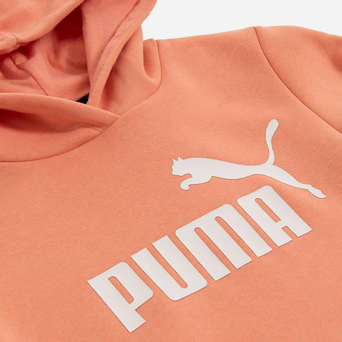 GIRLS ESS LOGO HOODIE TR PEACH PINK