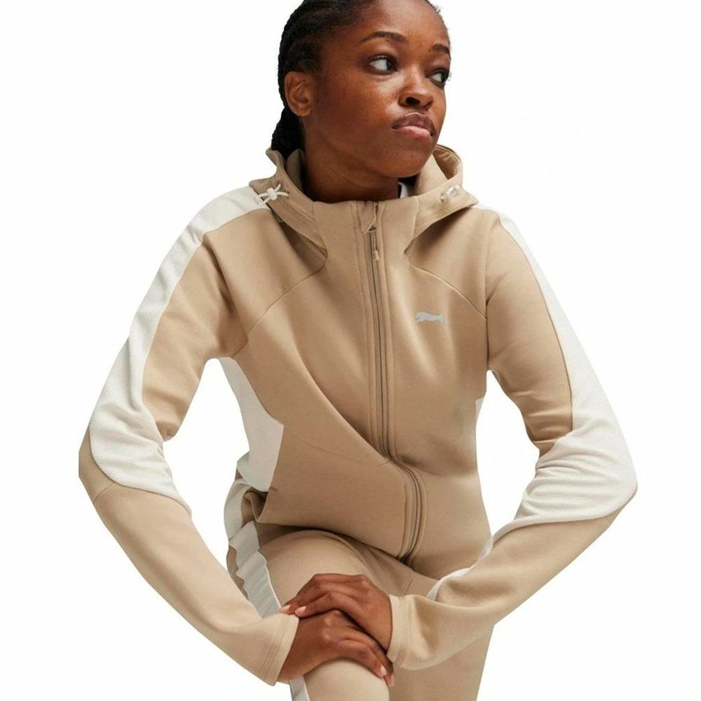 EVOSTRIPE FZ HOODIE PRAIRIE TAN