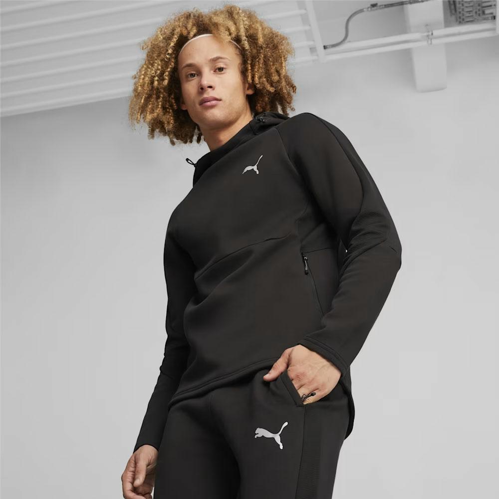 EVOSTRIPE HOODIE DK PUMA BLACK