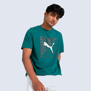 GRAPHICS PUMA WORDING TEE GREEN