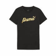 ESS+ SCRIPT METALLIC TEE BLACK