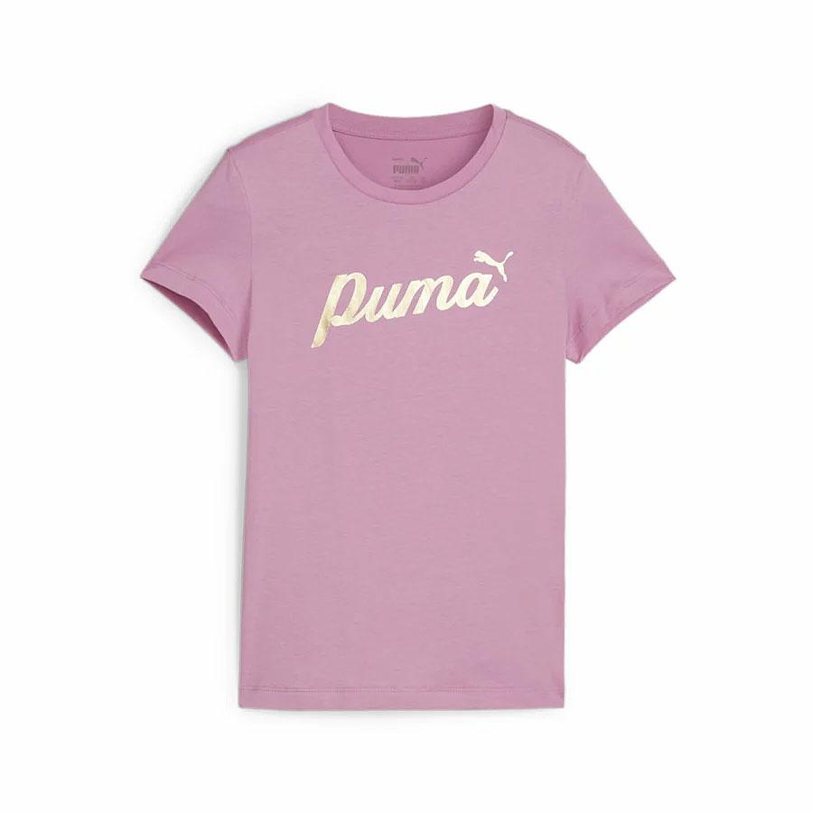 ESS+ SCRIPT METALLIC TEE PINK