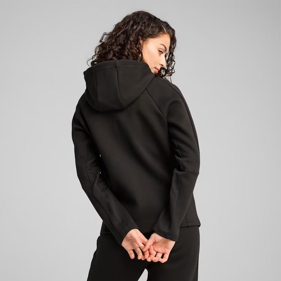 EVOSTRIPE FULL-ZIP HOODIE PUMA BLACK