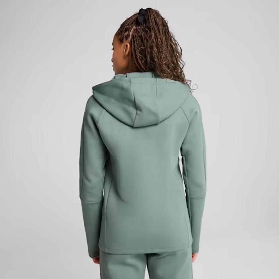 EVOSTRIPE FULL-ZIP HOODIE GREEN MOON