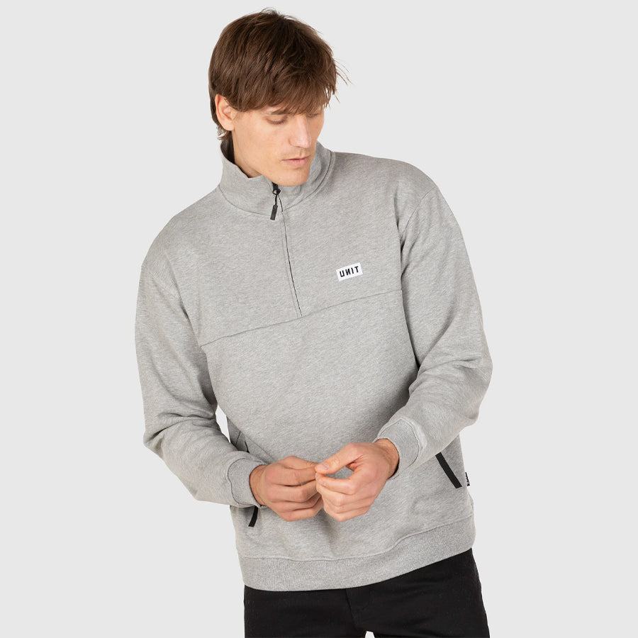 BOULEVARD HALF ZIP GREY MARLE