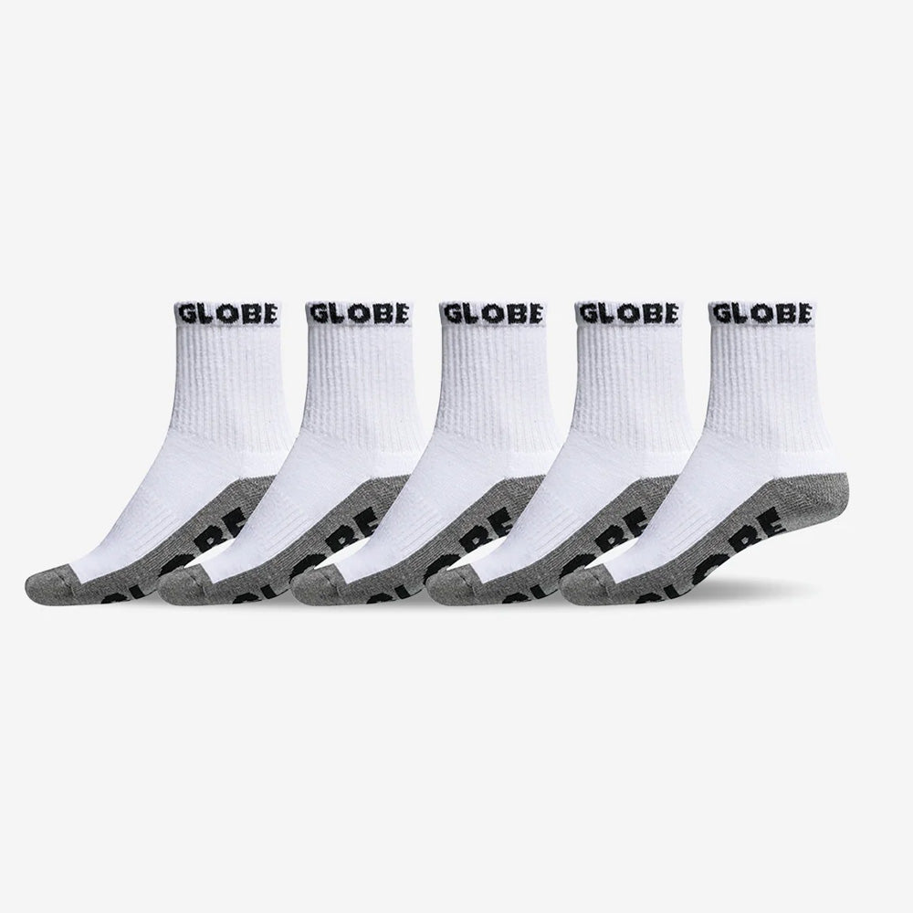 SOCKS - KIDS 5 PACK WHITE/GREY