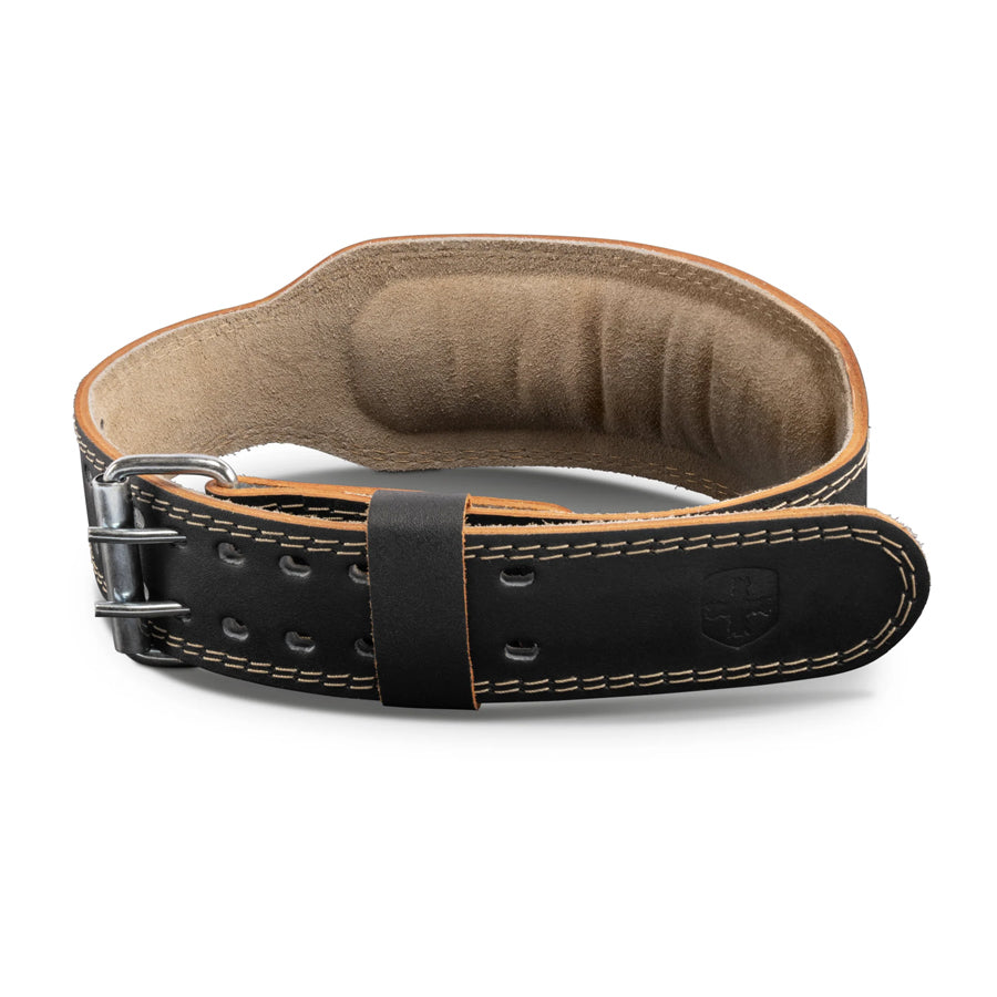4" PADDED LEATHER BELT 2 BLACK