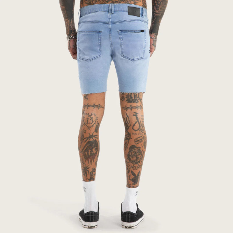 KS2 DENIM SHORT DESTROYED CRYSTAL BLUE