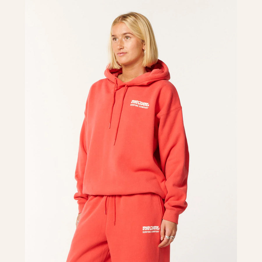 SURF PUFF HERITAGE HOOD DEEP RED