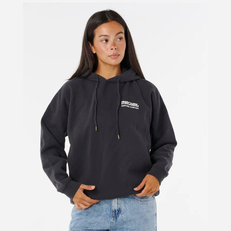SURF PUFF HERITAGE HOOD WASHED BLACK/CREAM