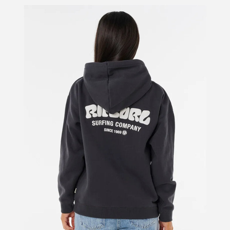 SURF PUFF HERITAGE HOOD WASHED BLACK/CREAM