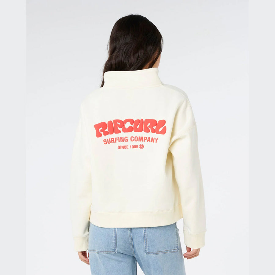 SURF PUFF 1/4 ZIP CAYENNE