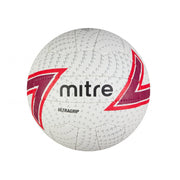 ULTRA GRIP NETBALL WHITE/CHILLI/SCARLET