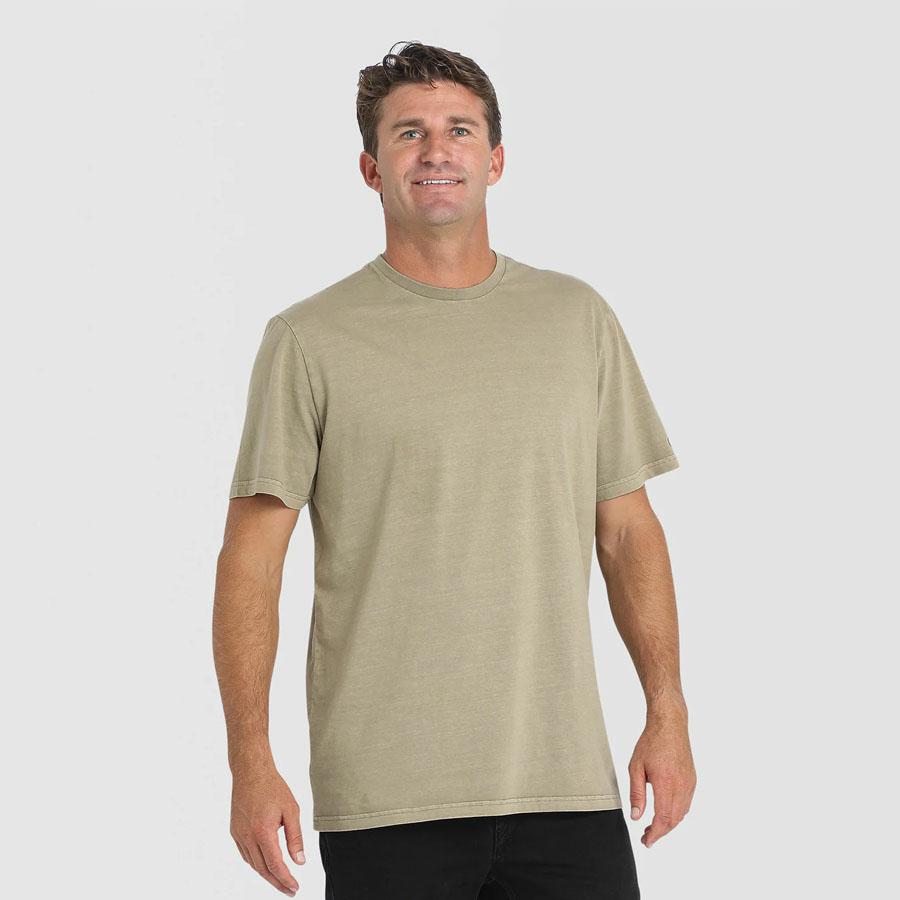 AUS WASH TEE KHAKI