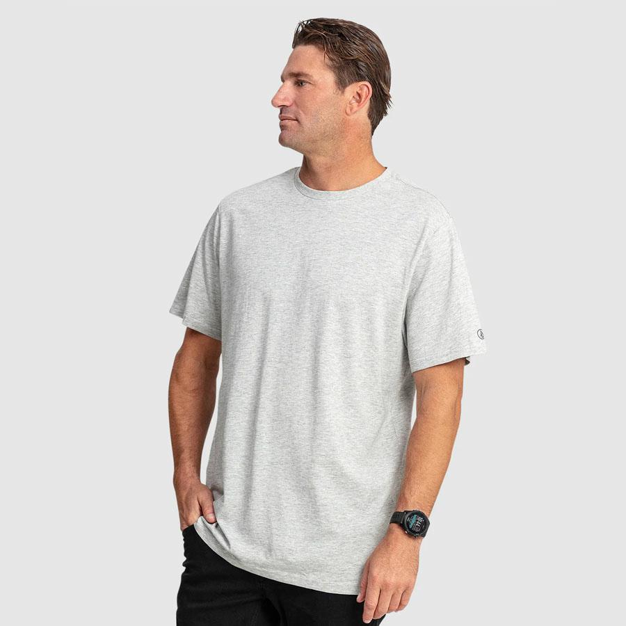 AUS SOLID SS TEE GREY MARLE