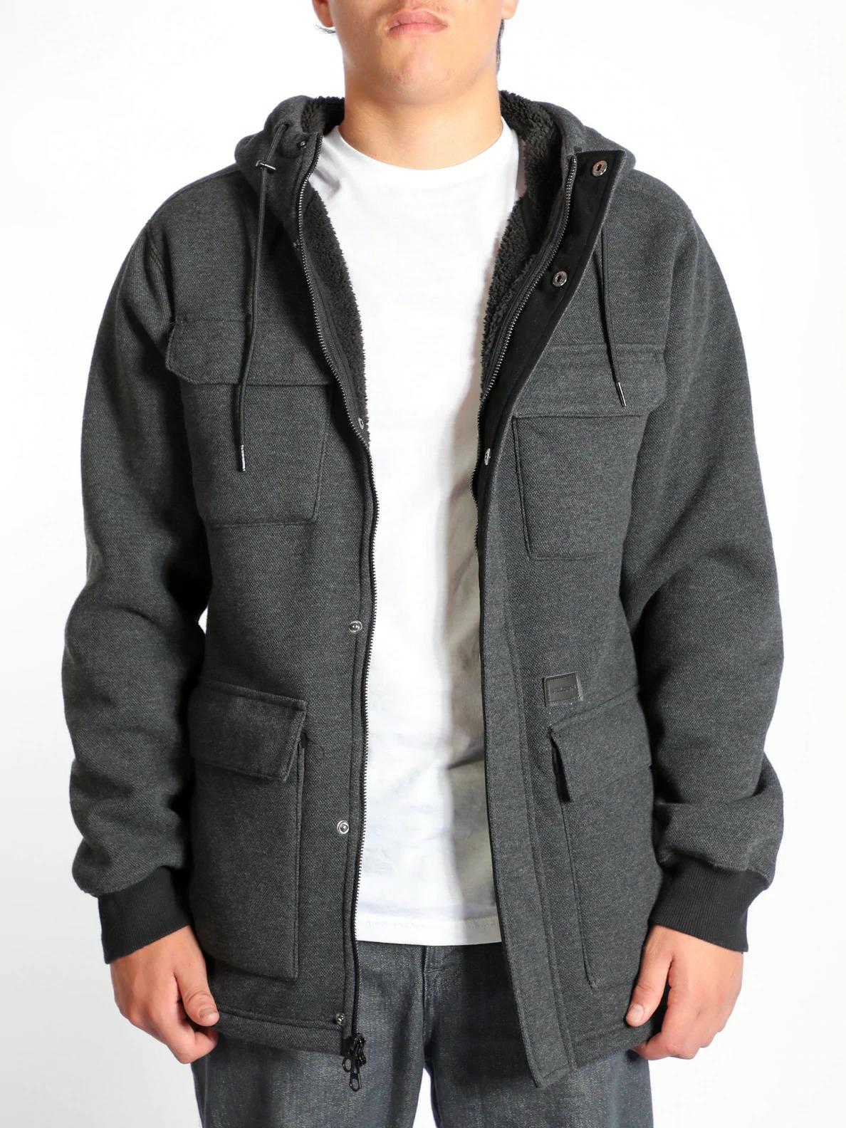 A4 BONDED ZIP HEATHER BLACK