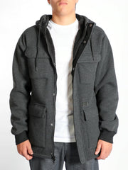 A4 BONDED ZIP HEATHER BLACK