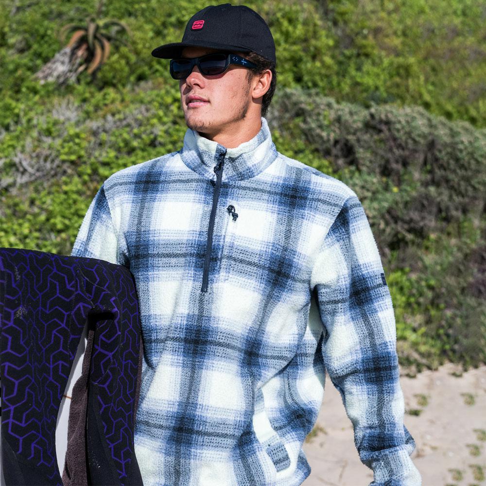 BOUNDARY MOCK NECK SLATE BLUE