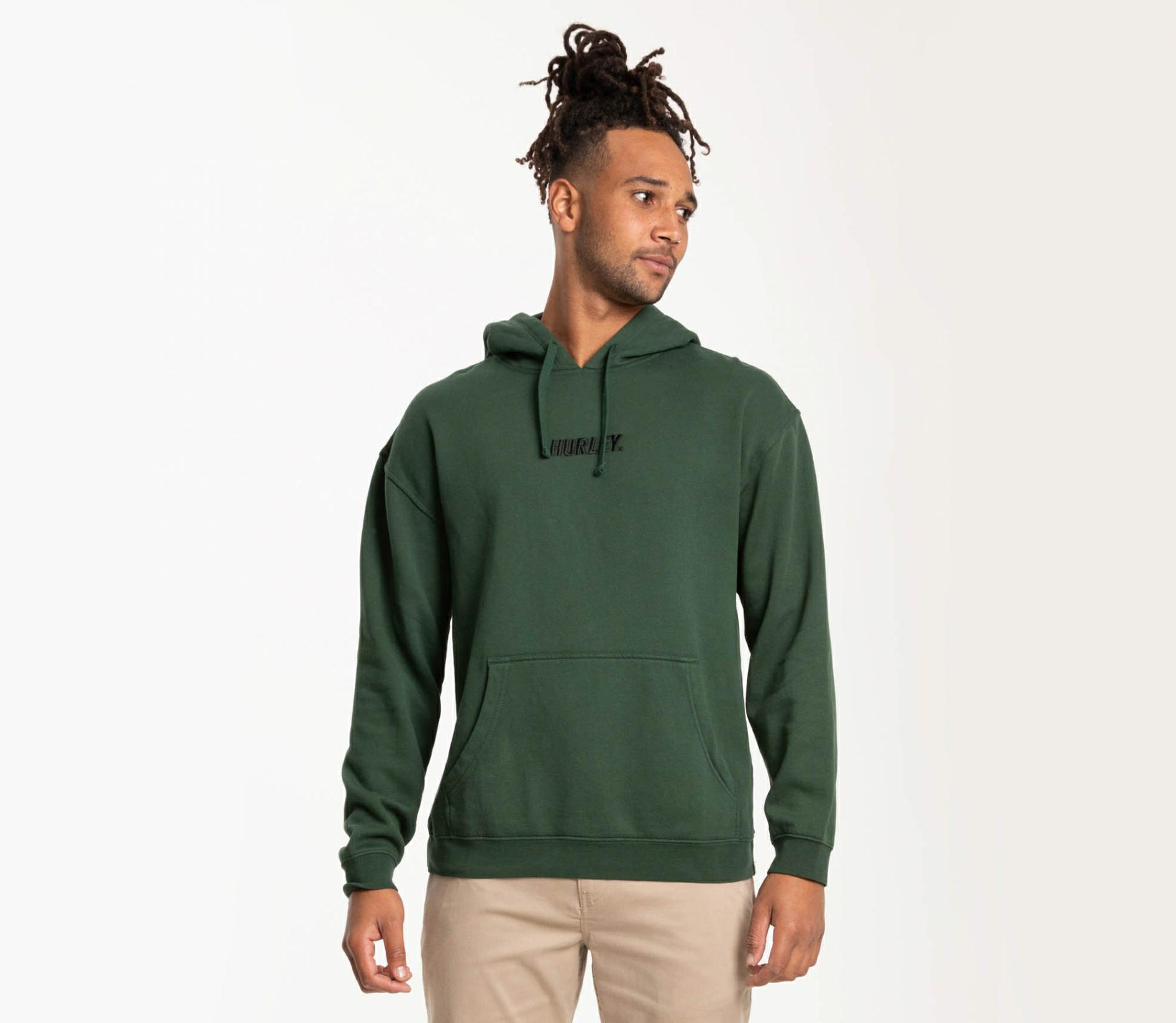 FASTLANE EMB PO FLEECE DEEP GREEN