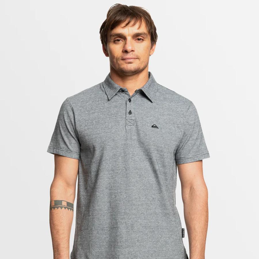 SUNSET CRUISE POLO BLACK HEATHER