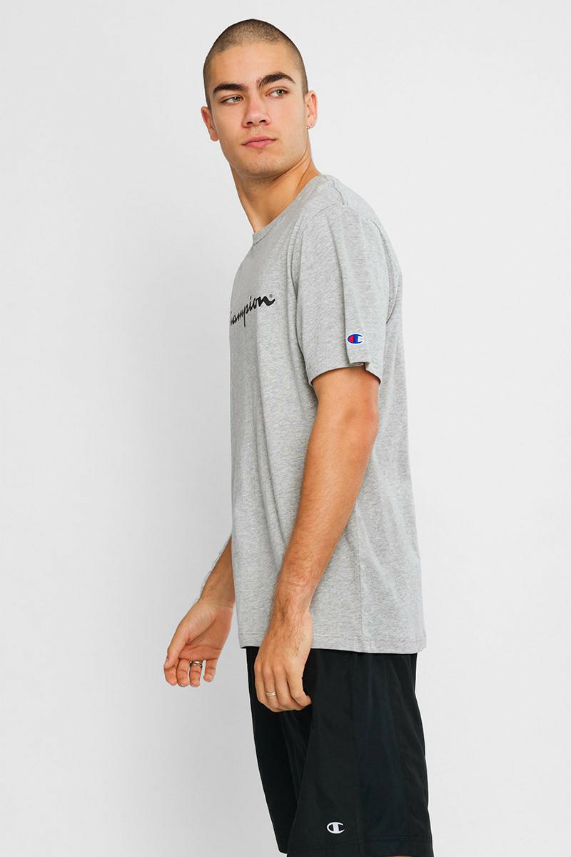 CHMPD SCRPT S/S TEE OXFORD HEATHER
