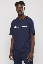 CHMPD SCRPT S/S TEE NAVY