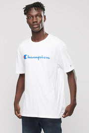 CHMPD SCRPT S/S TEE WHITE