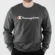 VF CHMPN SCRIPT CREW GRANITE HEATHER