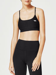 THE 448 PUSH UP CROP BLACK
