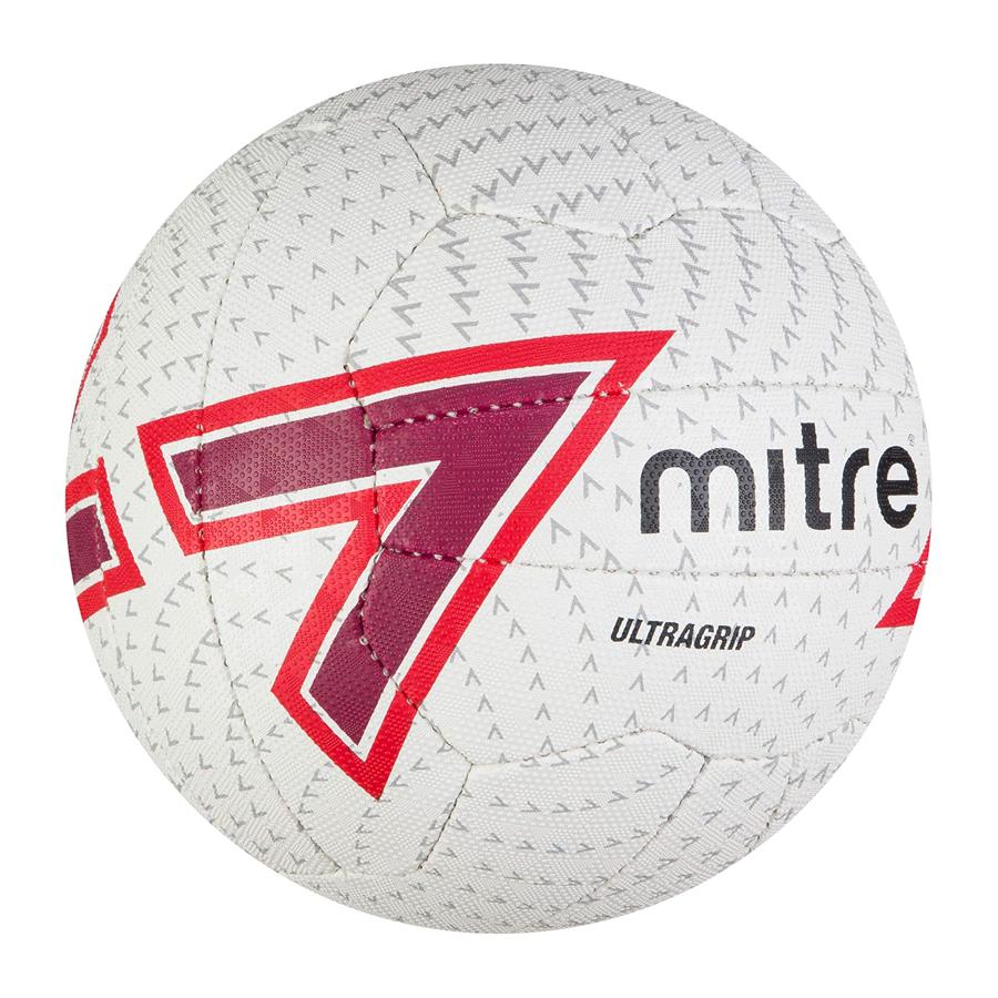 ULTRA GRIP NETBALL WHITE/CHILLI/SCARLET
