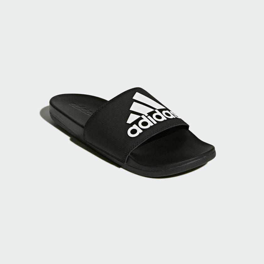 ADILETTECF+LOGO CBLACK/CBLACK/FTWWHT