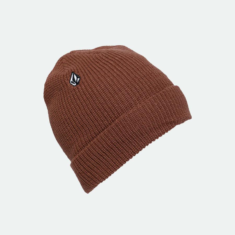 FULL STONE BEANIE BORDEAUX BROWN