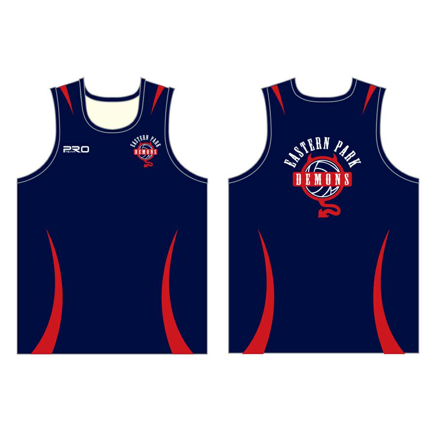 EPNC UNISEX T SINGLET JNR NAVY